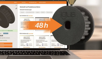 Mit dem 3D-Druckservice in nur 48 Stunden zur schmier- und wartungsfreien Zahnriemenscheibe (Quelle: igus GmbH)