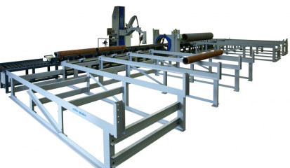 Rohrprofilbrennschneidanlage mit automatischer Logistik