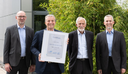 v.l: Franck Hirschmann, Albert Reiss, Hans-Peter Pflüger, Harald Kohl haben den „Supplier of the Year 2022“ Award erhalten.