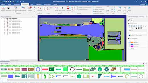 Definierbare Toleranzen für Drehungen bei der automatischen Verschachtelung mit Lantek Expert maximieren die Materialeffizienz.